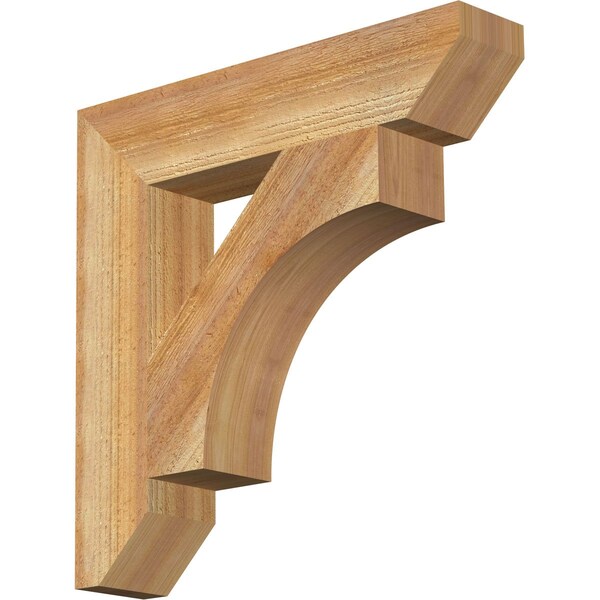 Ekena Millwork Westlake Slat Rough Sawn Bracket, Western Red Cedar, 4"W x 20"D x 20"H BKT04X20X20WTL06RWR - main